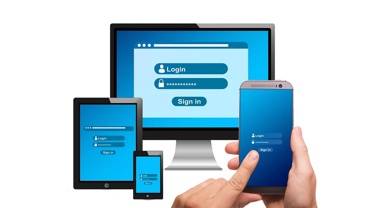 Bilgisayar ve mobil cihazlarda giriş ekranları